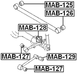 MAB-127 - BUSHING, REAR UPPER TRAILING ROD