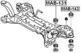 MAB-131 - SUBFRAME BUSHING