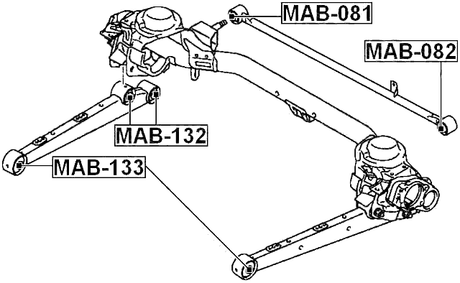 MAB-133 - REAR TRAILING ROD BUSHING