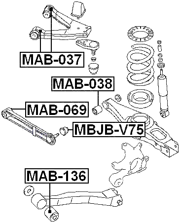 MAB-136 - BUSHING, REAR TRAILING ARM