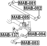 MAB-137 - BUSHING, REAR UPPER TRAILING ROD (HYDRO)