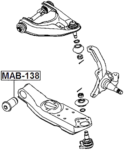 MAB-138 - BUSHING, FRONT LOWER CONTROL ARM