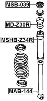 MAB-144 - BUSHING, REAR SHOCK ABSORBER