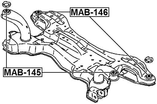 MAB-146 - SUBFRAME REAR BUSHING