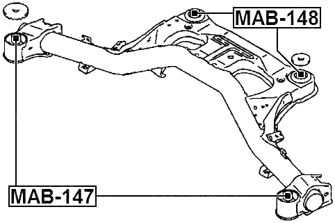 MAB-147 - REAR CROSSMEMBER BUSHING