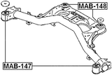 MAB-147 - REAR CROSSMEMBER BUSHING