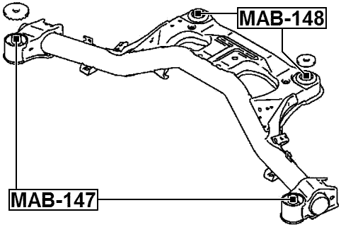 MAB-148 - REAR CROSSMEMBER BUSHING