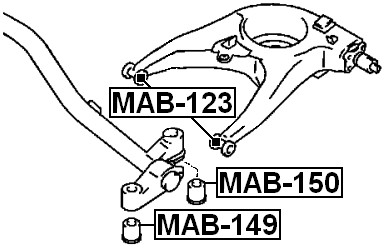 MAB-150 - REAR CROSSMEMBER BUSHING