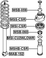 MAB-152 - BUSHING, REAR SHOCK ABSORBER
