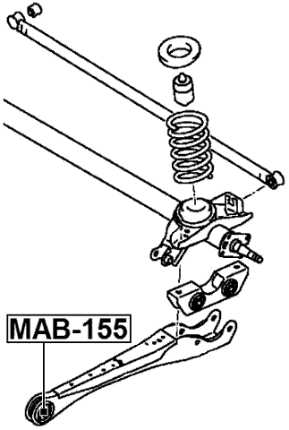 MAB-155 - FRONT BUSHING, REAR TRAILING ARM