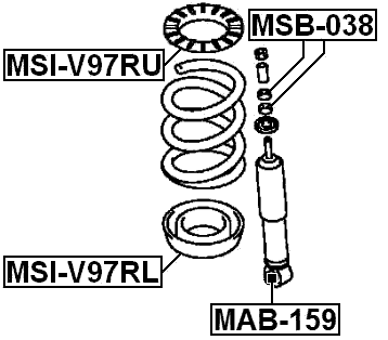 MAB-159 - BUSHING, REAR SHOCK ABSORBER