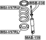 MAB-159 - BUSHING, REAR SHOCK ABSORBER