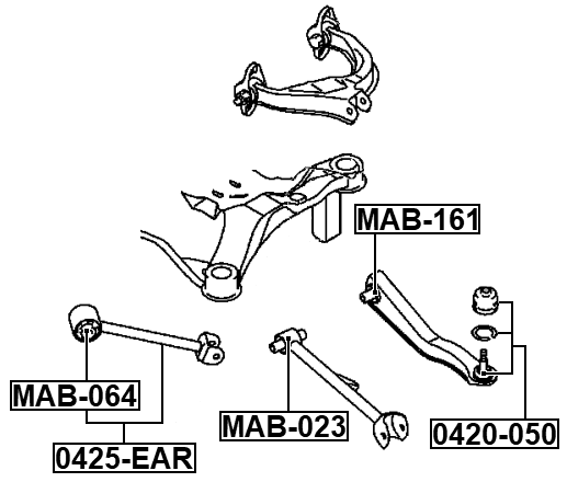 MAB-161 - BUSHING, REAR TRANSVERSE ARM