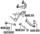 MAB-161 - BUSHING, REAR TRANSVERSE ARM
