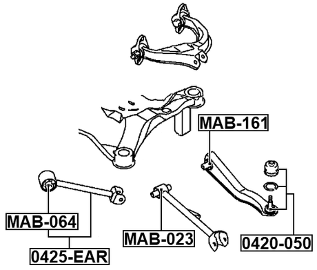 MAB-161 - BUSHING, REAR TRANSVERSE ARM