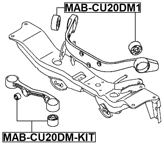 MAB-CU20DM-KIT - DIFFERENTIAL MOUNT BUSHING KIT