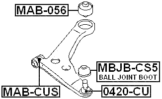 MAB-CUS - FRONT BUSHING, FRONT CONTROL ARM