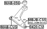 MAB-CUS - FRONT BUSHING, FRONT CONTROL ARM