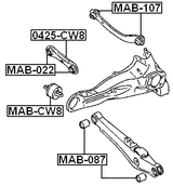 MAB-CW8 - BUSHING, REAR TRAILING ARM