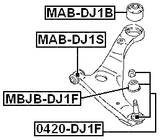 MAB-DJ1B - REAR BUSHING, FRONT CONTROL ARM