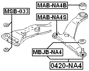 MAB-NA4B - REAR BUSHING, FRONT CONTROL ARM