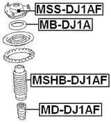MB-DJ1A - FRONT SHOCK ABSORBER BEARING