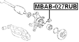 MBAB-027RUB - REAR KNUCKLE BUSHING
