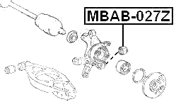MBAB-027Z - FLOATING BUSHING, REAR SUSPENSION KNUCKLE