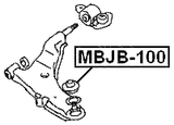 MBJB-100 - BALL JOINT BOOT 42.5X30.5X17