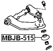 MBJB-515 - FRONT UPPER CONTROL ARM BALL JOINT BOOT 33X25.5X18.5