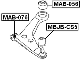 MBJB-CS5 - LOWER CONTROL ARM BALL JOINT BOOT 35.5X32X19.2