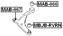 MBJB-RVRN - LOWER CONTROL ARM BALL JOINT BOOT 38X29X17.5