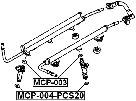 MCP-004-PCS20 - O-RING FUEL INJECTOR PCS 20