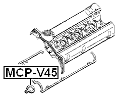 MCP-V45 - GASKET ROCKER COVER SPARK PLUG HOLE