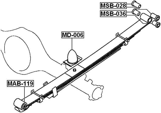 MD-006 - REAR SHOCK ABSORBER JOUNCE BUMPER