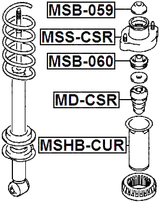 MD-CSR - REAR SHOCK ABSORBER JOUNCE BUMPER