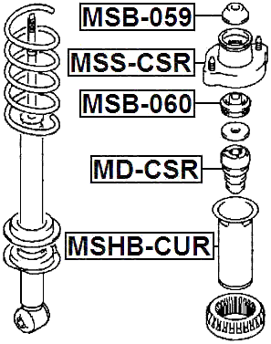 MD-CSR - REAR SHOCK ABSORBER JOUNCE BUMPER