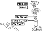 MD-CU5W - FRONT SHOCK ABSORBER JOUNCE BUMPER