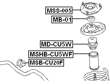 MD-CU5W - FRONT SHOCK ABSORBER JOUNCE BUMPER