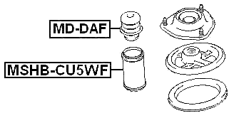 MD-DAF - FRONT SHOCK ABSORBER JOUNCE BUMPER