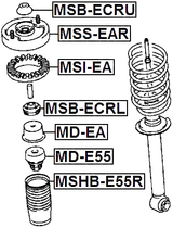 MD-E55 - REAR SHOCK ABSORBER JOUNCE BUMPER