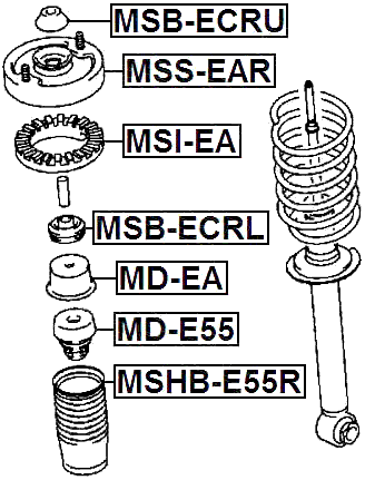 MD-E55 - REAR SHOCK ABSORBER JOUNCE BUMPER