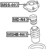 MD-N43 - FRONT SHOCK ABSORBER JOUNCE BUMPER