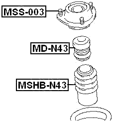 MD-N43 - FRONT SHOCK ABSORBER JOUNCE BUMPER