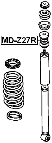 MD-Z27R - REAR SHOCK ABSORBER JOUNCE BUMPER
