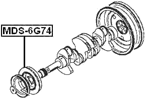 MDS-6G74 - CRANKSHAFT PULLEY 6G74