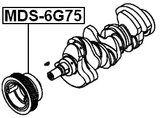 MDS-6G75 - CRANKSHAFT PULLEY 6G74