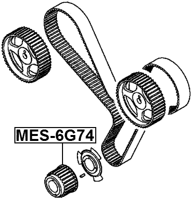 MES-6G74 - CRANKSHAFT TIMING PULLEY
