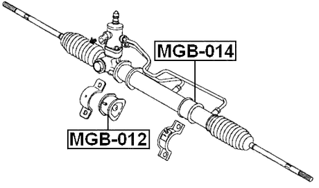 MGB-014 - GROMMET STEERING RACK HOUSING
