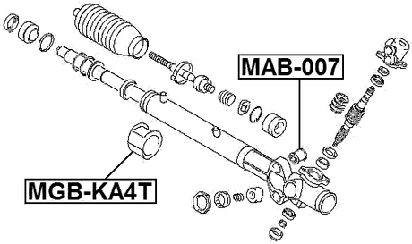 MGB-KA4T - GROMMET STEERING RACK HOUSING